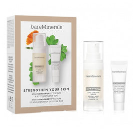 bareMinerals Strengthen Your Skin Mini Skinlongevity Serum & Eye Treatment Duo zestaw ziołowy krem pod oczy 5g + ziołowe serum do twarzy 15ml