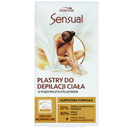 Joanna Sensual plastry do depilacji ciała włosy normalne 12szt + tubka z oliwką łagodzącą 10ml