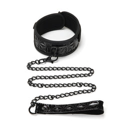 Whipsmart Diamond Collar And Leash obroża ze smyczą Black