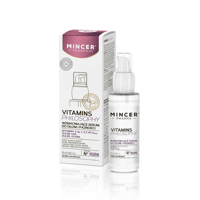 Mincer Pharma Vitamins Philosophy wzmacniające serum do dłoni i paznokci No.1026 30ml