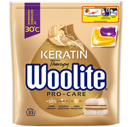 Woolite Keratin Therapy Pro-Care uniwersalne kapsułki do prania z keratyną 33szt