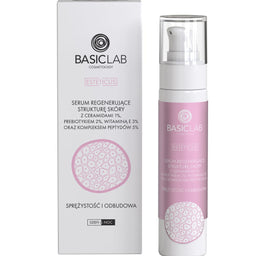 BasicLab Esteticus serum regenerujące strukturę skóry z ceramidami 1% i kompleksem peptydów 5% Sprężystość i Odbudowa 50ml