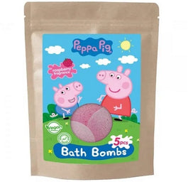 Peppa Pig Kule musujące do kąpieli Malina 5x50g