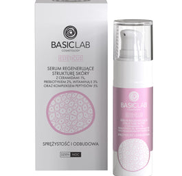 BasicLab Esteticus serum regenerujące strukturę skóry z ceramidami 1% i kompleksem peptydów 5% Sprężystość i Odbudowa 30ml