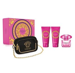 Versace Bright Crystal Absolu zestaw woda perfumowana spray 90ml +  balsam do ciała 100ml + żel pod prysznic 100ml + torebka