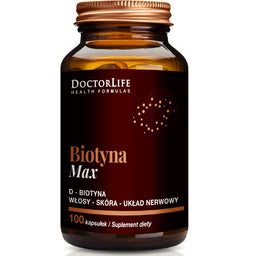 Doctor Life Biotyna Max D-Biotyna 5mg suplement diety 100 tabletek