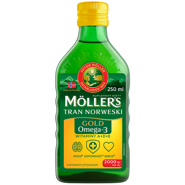 Möller's Gold Tran Norweski suplement diety Cytrynowy 250ml