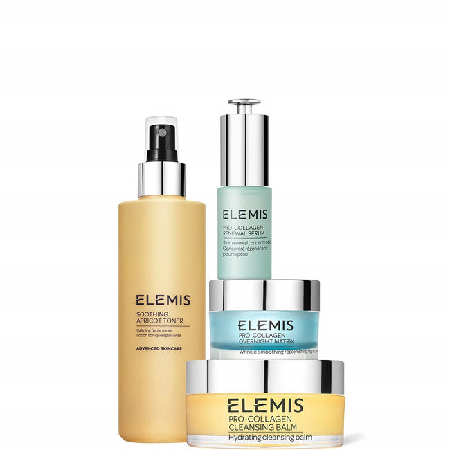 ELEMIS Pro-Collagen Stars A Twilight Tale zestaw Cleansing Balm 100g + Overnight Matrix 30ml + Soothing Apricot Toner 200ml + Renewal Serum 15ml + Luxury Cleansing Cloth