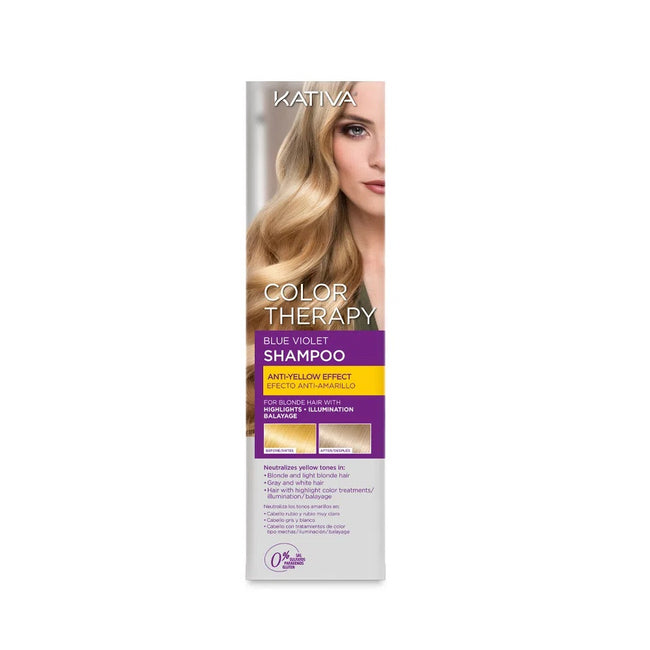 Kativa Color Therapy Blue Violet Shampoo szampon neutralizujący żółte odcienie do chłodnych odcieni blond 250ml