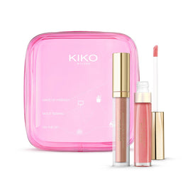 KIKO Milano Eyes & Lips Set zestaw pomadka o wysokiej trwałości 01 Natural Rose 6ml + metaliczny cień do powiek 03 1.6g