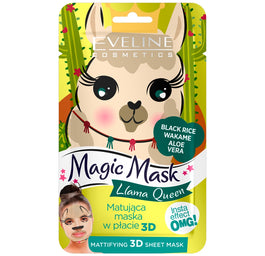 Eveline Cosmetics Magic Mask Llama Queen matująca maska w płachcie 3D