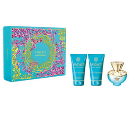 Versace Dylan Turquoise Pour Femme zestaw woda toaletowa spray 50ml + żel pod prysznic 50ml + balsam do ciała 50ml