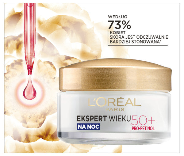 L'Oreal Paris Ekspert Wieku 50+ przeciwzmarszczkowy krem ujędrniający na noc 50ml
