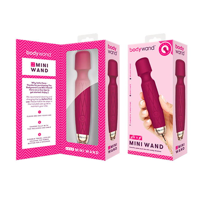 Bodywand Luxe Mini USB Wand Vibrator mini masażer typu wand Pink