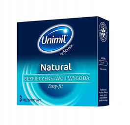 Unimil Natural+ lateksowe prezerwatywy 3szt