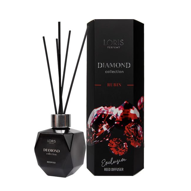 LORIS Diamond Exclusive Reed Diffuser dyfuzor zapachowy z patyczkami Rubin 110ml