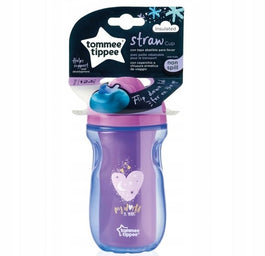 Tommee Tippee Straw Cup bidon ze słomką niekapek 12m+ Girl 260ml