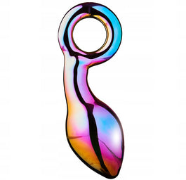 Dream Toys Glamour Glass Chunky Ring Plug szklany korek analny z uchwytem
