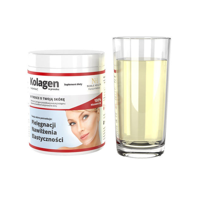 Noble Health Kolagen rybi w proszku + witamina C 100g