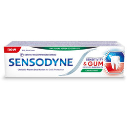 Sensodyne Nadwrażliwość & Dziąsła Mint pasta z fluorem do nadwrażliwych zębów i dziąseł o smaku miętowym 75ml