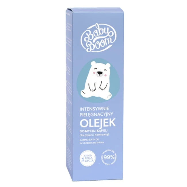 Baby Boom Intensywnie pielęgnacyjny olejek do mycia i kąpieli dla dzieci i niemowląt od 1 dnia życia 200ml