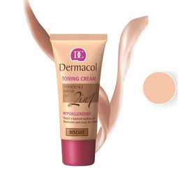 Dermacol Toning Cream 2in1 Hypoallergenic krem nawilżający i podkład do twarzy Biscuit 30ml