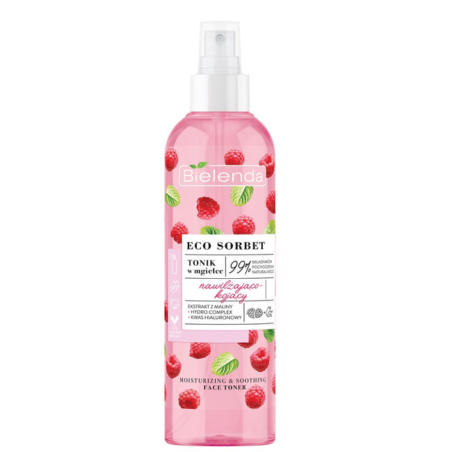 Bielenda Eco Sorbet tonik w mgiełce nawilżająco-kojący Malina 200ml