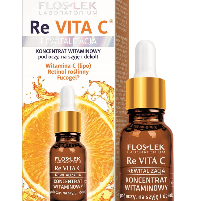 Floslek Re Vita C 40+ koncentrat witaminowy pod oczy na szyję i dekolt 15ml