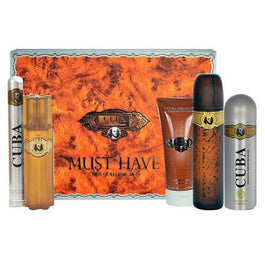 Cuba Original Cuba Gold Must Have zestaw woda toaletowa spray 100ml + woda toaletowa spray 35ml + dezodorant spray 200ml + żel pod prysznic 200ml + woda po goleniu 100ml
