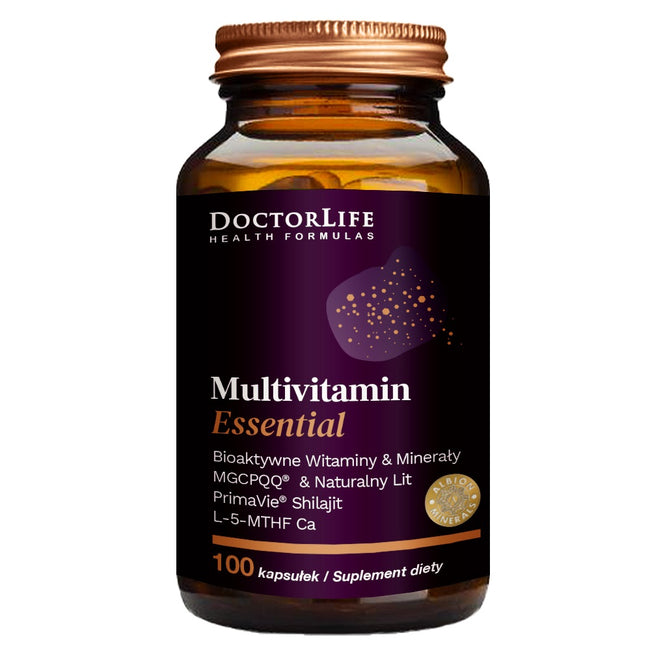 Doctor Life Multivitamin Essential bioaktywne witaminy & minerały suplement diety 100 kapsułek