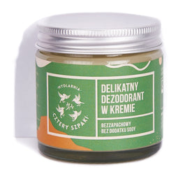 Mydlarnia Cztery Szpaki Delikatny dezodorant w kremie bez dodatku sody Bezzapachowy 60ml