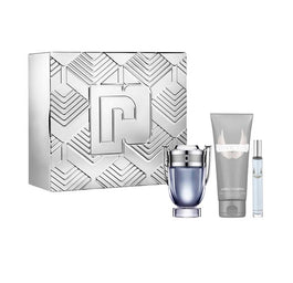 Paco Rabanne Invictus zestaw woda toaletowa spray 100ml + woda toaletowa spray 10ml + żel pod prysznic 100ml