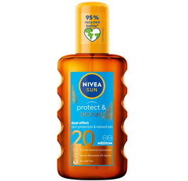 Nivea Sun Protect & Bronze olejek do opalania w sprayu aktywujący naturalną opaleniznę SPF20 200ml