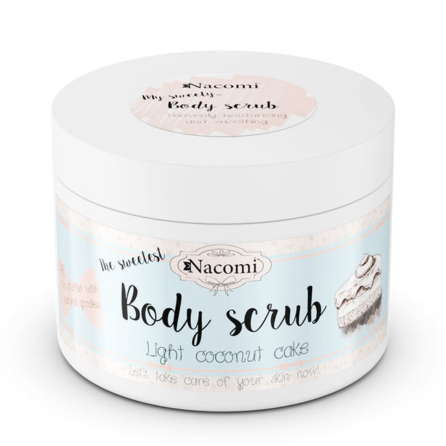 Nacomi Body Scrub peeling do ciała Lekki Kokosowy Tort 200g
