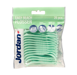 Jordan Easy Reach Flosser wykałaczki z nicią i czyścikiem do języka 25szt.