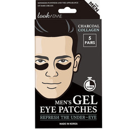 Look At Me Men's Gel Eye Patches żelowe płatki pod oczy dla mężczyzn Charcoal 5 par