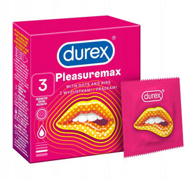 Durex Durex prezerwatywy Pleasuremax 3 szt z wypustkami prążkami