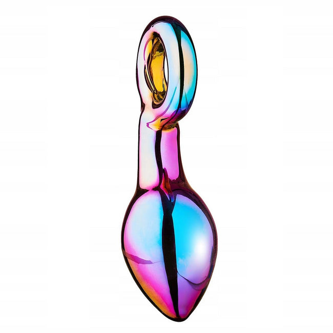 Dream Toys Glamour Glass Chunky Ring Plug szklany korek analny z uchwytem