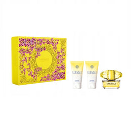 Versace Yellow Diamond zestaw woda toaletowa spray 50ml + balsam do ciała 50ml + żel pod prysznic 50ml