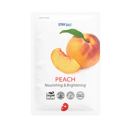 Stay Well Climate Neutral Face Mask odżywcza i rozświetlająca maska na twarz w płachcie Peach 23g