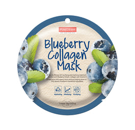 Purederm Blueberry Collagen Mask maseczka kolagenowa w płacie Borówka 18g