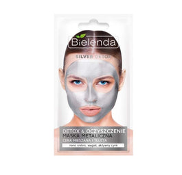Bielenda Silver Detox maska metaliczna oczyszczająca dla cery mieszanej i tłustej 8g