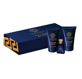 Versace Pour Homme Dylan Blue zestaw miniatura wody toaletowej 5ml + balsam po goleniu 25ml + żel pod prysznic 25ml
