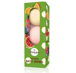 Dairy Fun Fizzing Bath Bombs musujące kule do kąpieli Arbuz Owoce Leśne i Pomarańcza 3x100g