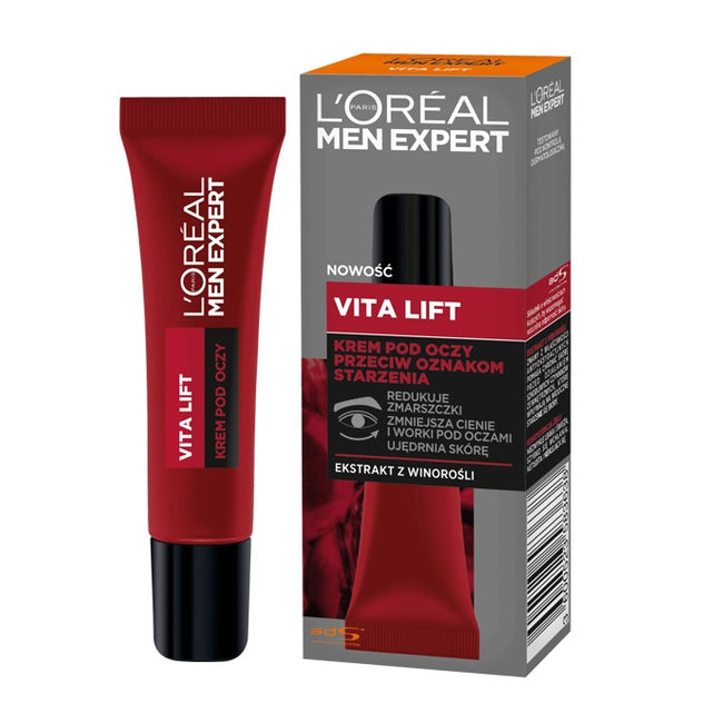 L'Oreal Paris Men Expert Vita Lift krem pod oczy przeciw oznakom starzenia 15ml