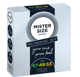 Mister Size Condoms prezerwatywy dopasowane do rozmiaru 47mm 49mm 53mm 3szt.