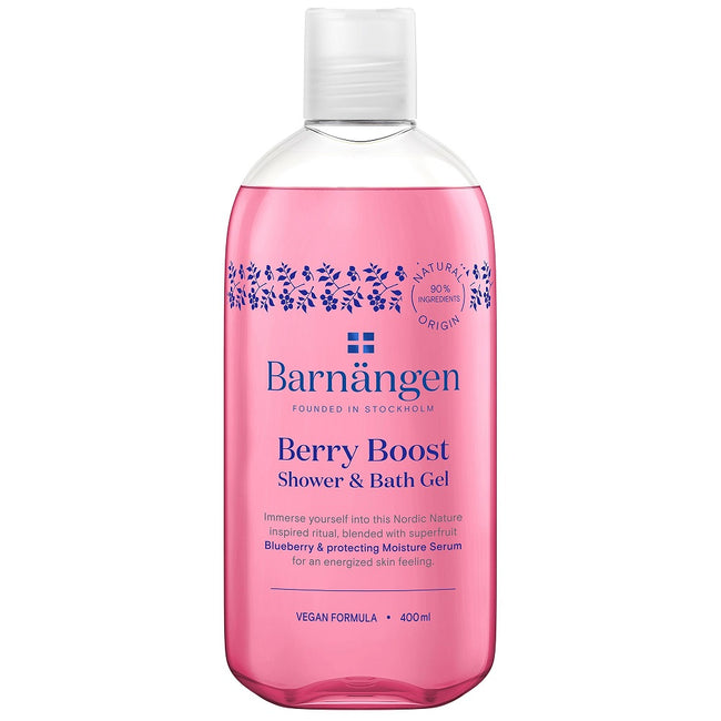 Barnängen Berry Boost Shower & Bath Gel żel do kąpieli i pod prysznic z olejkiem z czarnych jagód 400ml