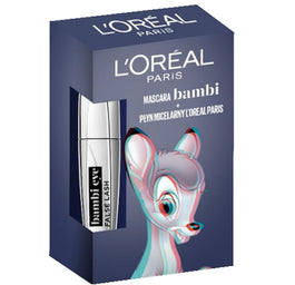 L'Oreal Paris Make-Up zestaw False Lash Bambi Eye tusz do rzęs Black 8.9ml + płyn micelarny 400ml