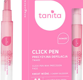 Tanita Click Pen Wax Precision Face aplikator z woskiem do precyzyjnej depilacji twarzy Kwiat Wiśni 3,6ml