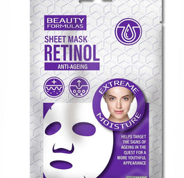 Beauty Formulas Retinol Anti-Ageing Sheet Mask nawilżająca maska w płachcie do twarzy